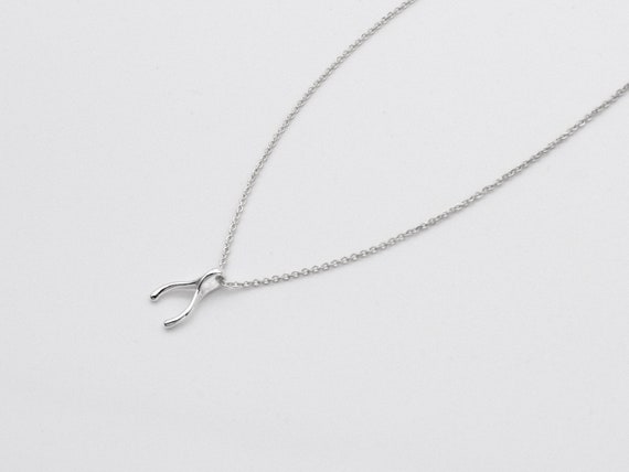 Silver Wishbone Necklace | Blue Dot Jewelry