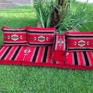2m. Traditional Red Arabic Diwan Majlis Floor Seating Jalsa Set ديوان  أحمر اللون جلسة عربية