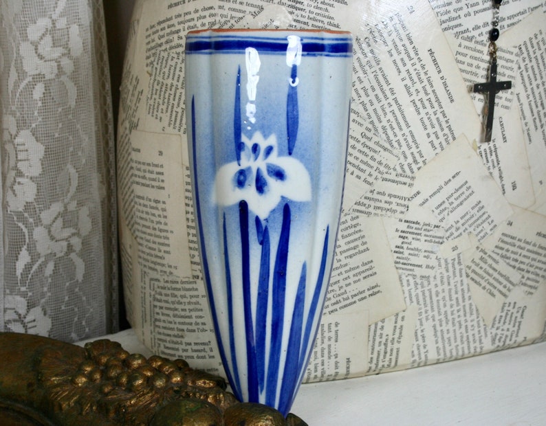 Antique Chinese Wall Pocket Vase Traditional Hand Painted Etsy