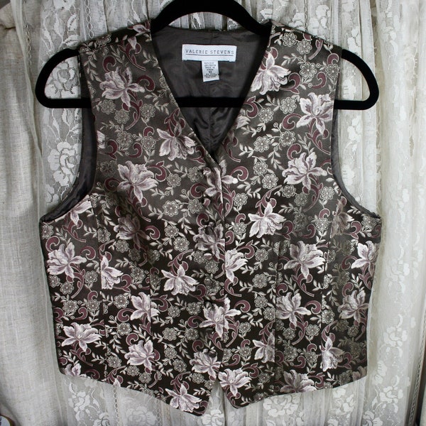 Tess Flower Vest - Beige