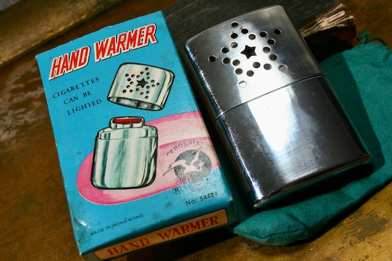 cigarette warmer Vintage Hand Warmer, Vintage Kitsch Gift, Silver Hand Warmer, Cigarette  Lighter, Retro Novel Gift, Mid Century Chrome Hand Warmer