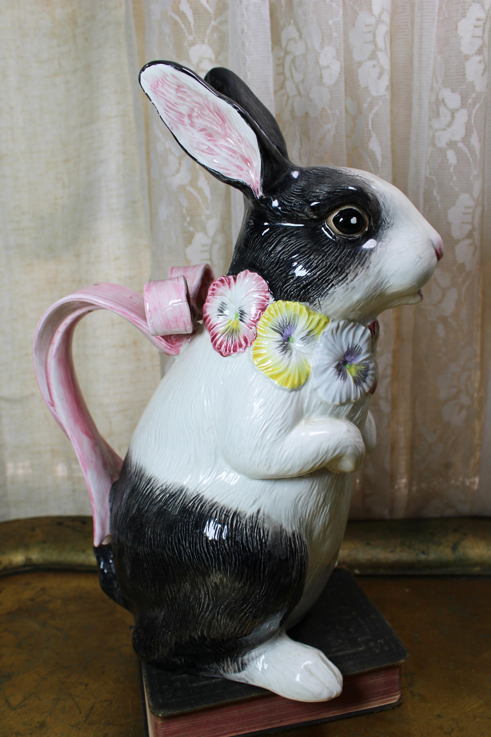 Fitz and Floyd フィッツとフロイド オウム ピッチャー 水差し Fitz Floyd Rabbit Pitcher - Etsy