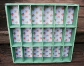 Shabby Chic Hand Painted/Distressed Cubbies/Shadowbox/Storage