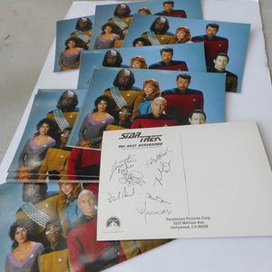Star Trek Studio Fan-ansichtkaarten (verzonden vanuit STNG) 9 stuks