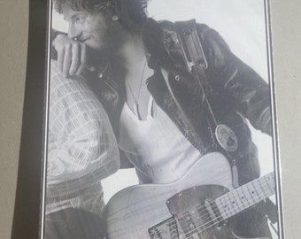 Bruce Springsteen original photo for charity Wine label-7x10.5"