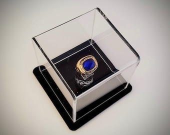 Ring Display Case for Collectors Rings, Championship Rings or Other Rings