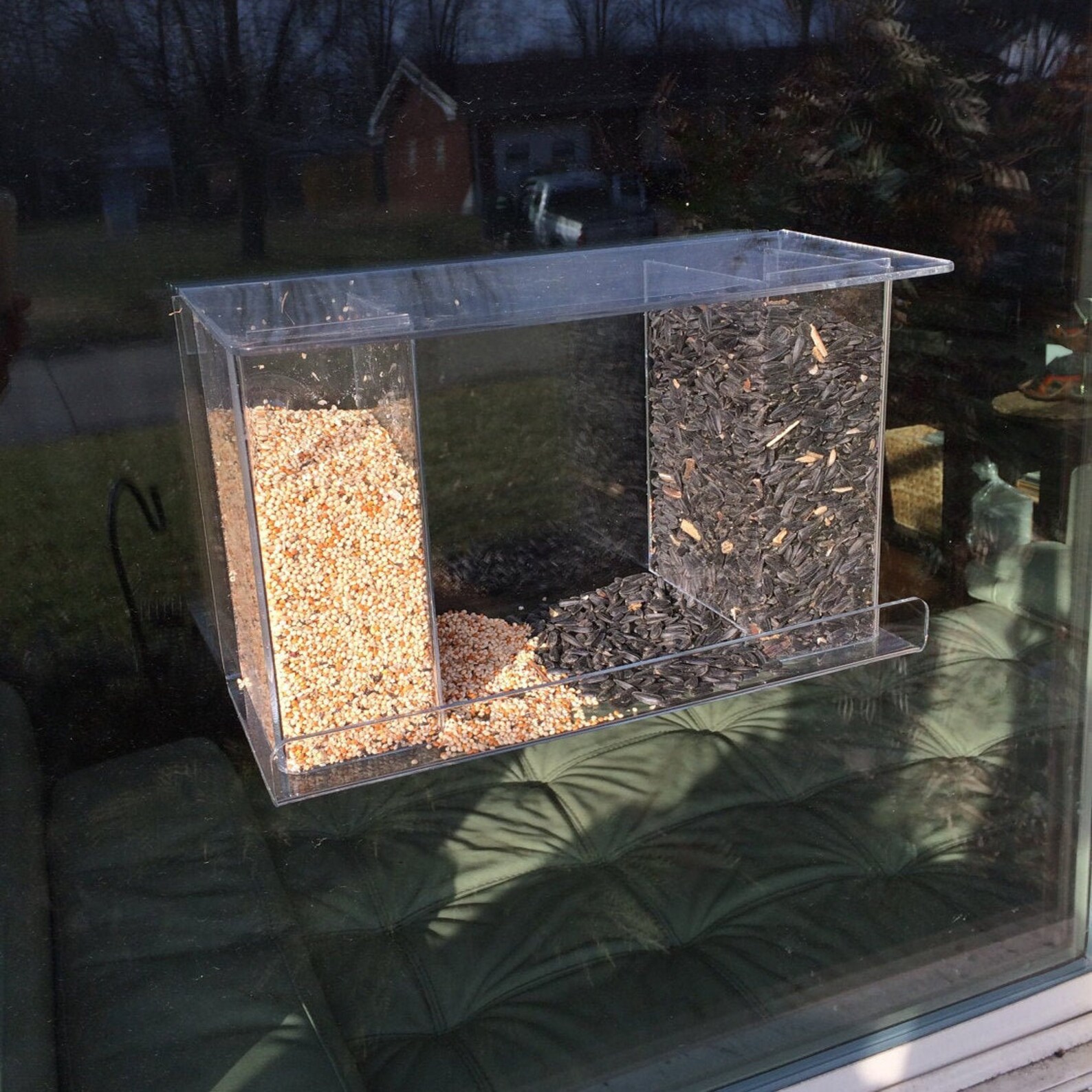 Clear Acrylic Window Mount Bird Feeder See Thru Window Mount Etsy
