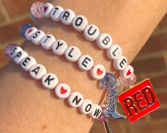 Eras Tour Bracelets, Reputation, End Game, Speak Now, Beaded Bracelet