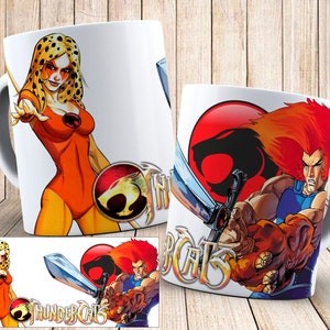 Thundercats Characters Tasse Löwe o Cheetara Liono Panthera Snarf Cartoon 1980er Jahre 11oz Keramik Kaffee, Teebecher Boxed