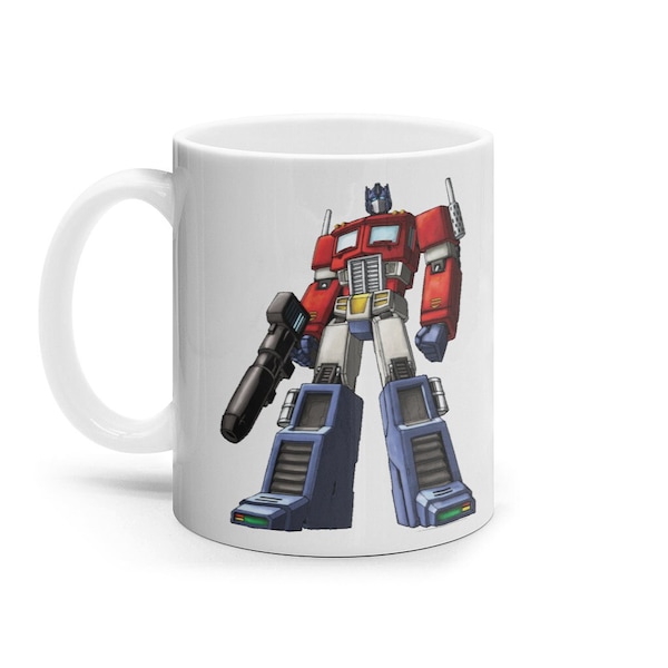 Transformers mug Optimus prime Autobots 1980s cartoon mug custom coffee mug, tea cup