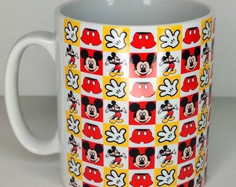 Taza moderna con diseño de personaje de Mickey Mouse de Disney - Taza de cumpleaños, taza de regalo / tazas perfectas para la cocina, el trabajo, el hogar y la oficina