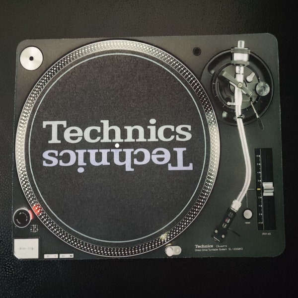 DJ Decks Plattenspieler Technics 1210s Design Mauspad Mausmatte Mauspad 5mm dick 22cm X 18 cm