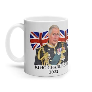 King Charles III mug, King Charles mug 2022 Ceramic Mug, new king mug, God save the king union jack mug Royal mug