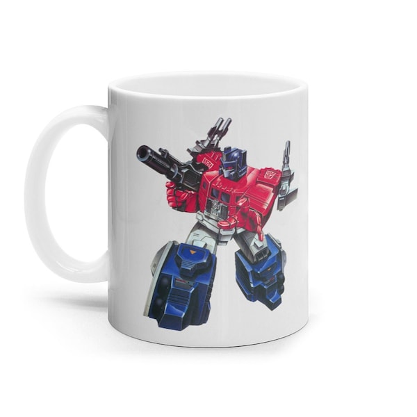 Transformers mug Optimus prime Autobots 1980s cartoon mug custom coffee mug, tea cup