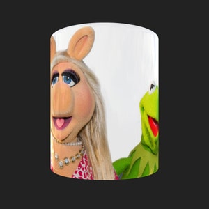 The Muppets characters mug, The Muppet Show kermit the frog and miss piggy ceramic mug gift gifts Xmas mug christmas gift birthday gift mugs