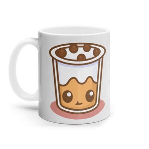 Kawaii Bubble Tea Mug: Smiley Face Boba Cup