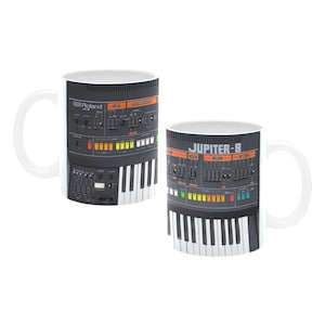 Roland Jupiter-8 Mug 61-Key Synthesizer coffee mug Music studio, producer,  synthesizer mug gift, custom mugs