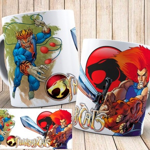 Thundercats Characters Tasse Löwe o Cheetara Liono Panthera Snarf Cartoon 1980er Jahre 11oz Keramik Kaffee, Teebecher Boxed
