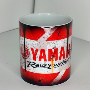 Yamaha taza aceite del motor puede taza coche motocicleta mecánico té taza café. Taza de moto Retro Taza de estilo vintage