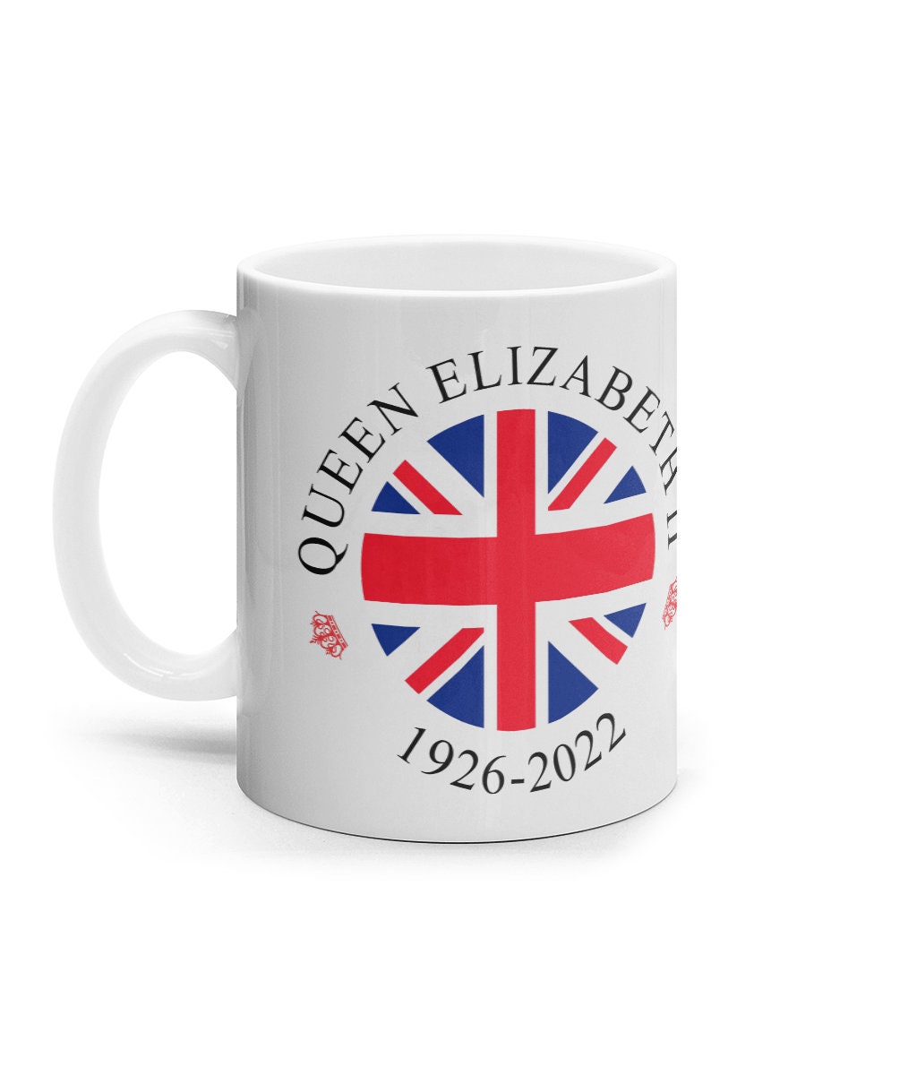 エリザベス2世記念陶器マグカップ：ユニオンジャック旗の記念品 - Etsy