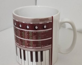 korg MicroKorg mug Music studio, producer, synth, keyboard synthesizer mug Gift DJ mug. music mug