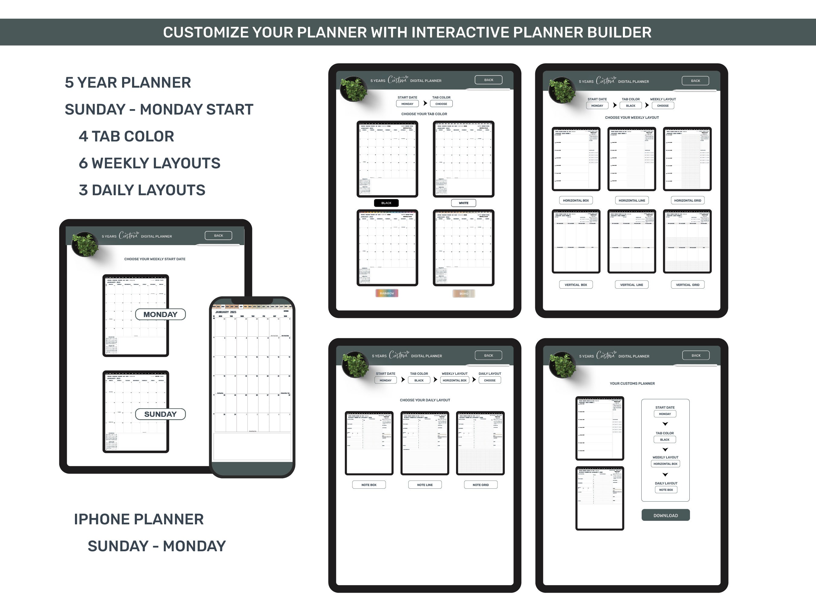 Digital Planner Goodnotes Planner Ipad Planner Digital Etsy