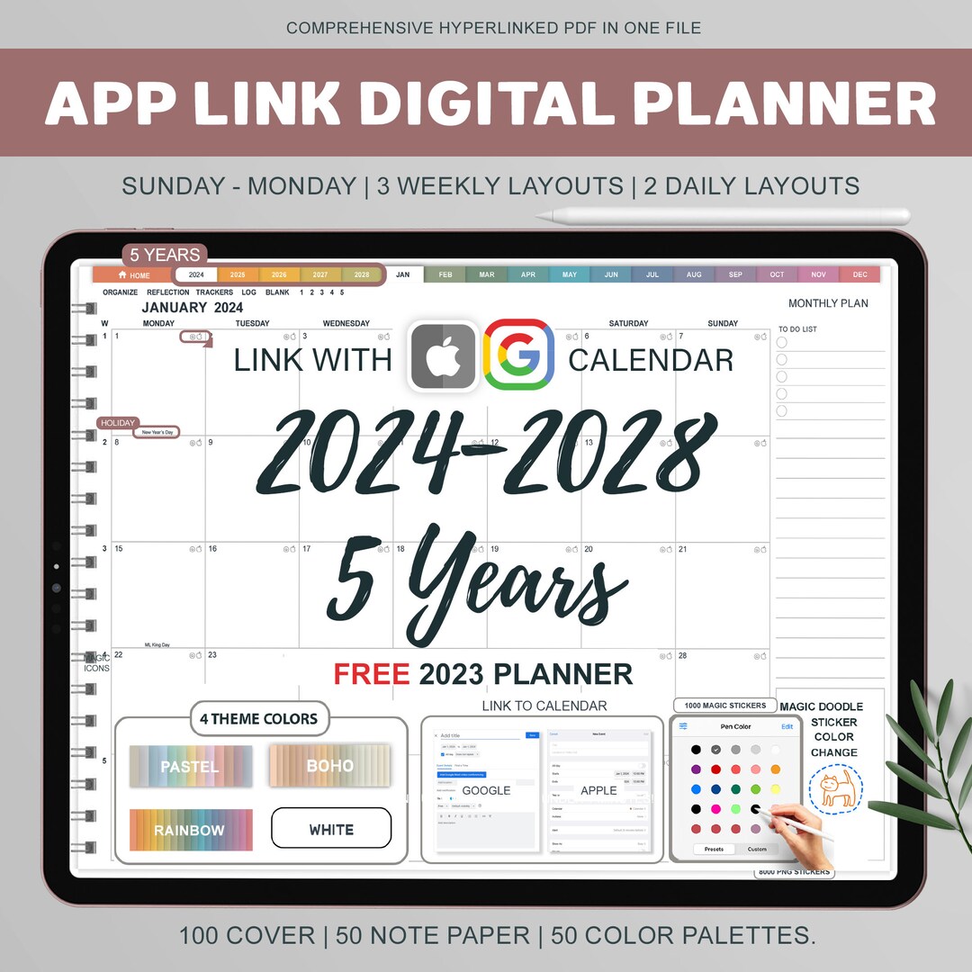 Digital Planner Goodnotes, iPad Planner, Digital Journal, Dated Digital