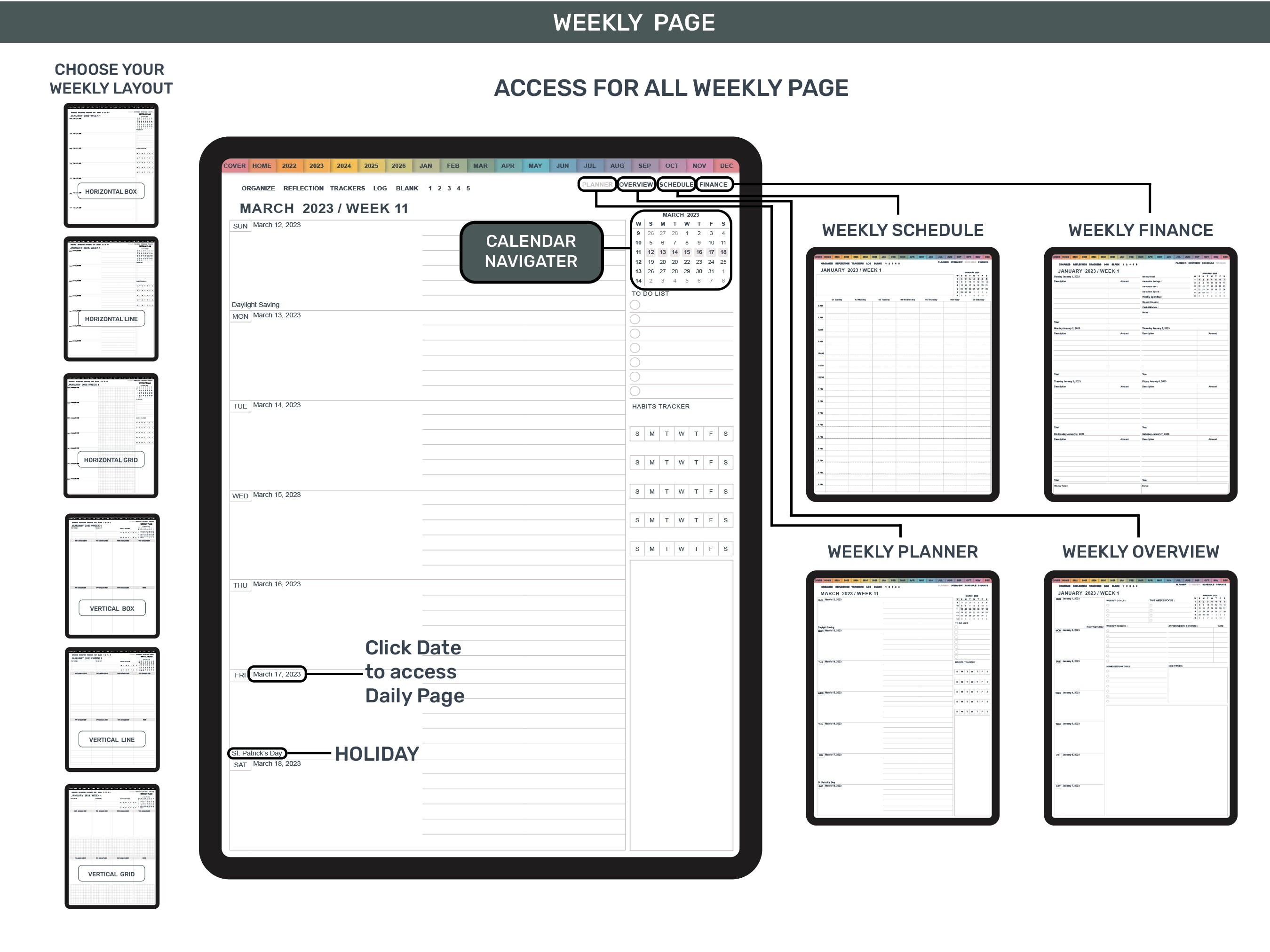 Digital Planner Goodnotes Planner Ipad Planner Digital Etsy