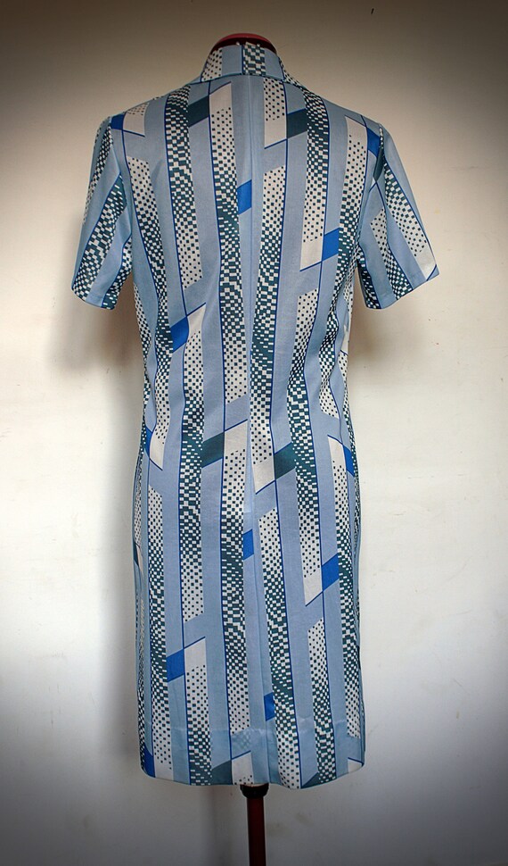 1970s vintage utility dress - Made in France - blue … - Gem