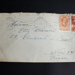 1952 Athina, Greece Stamps with Correspondence Envelope