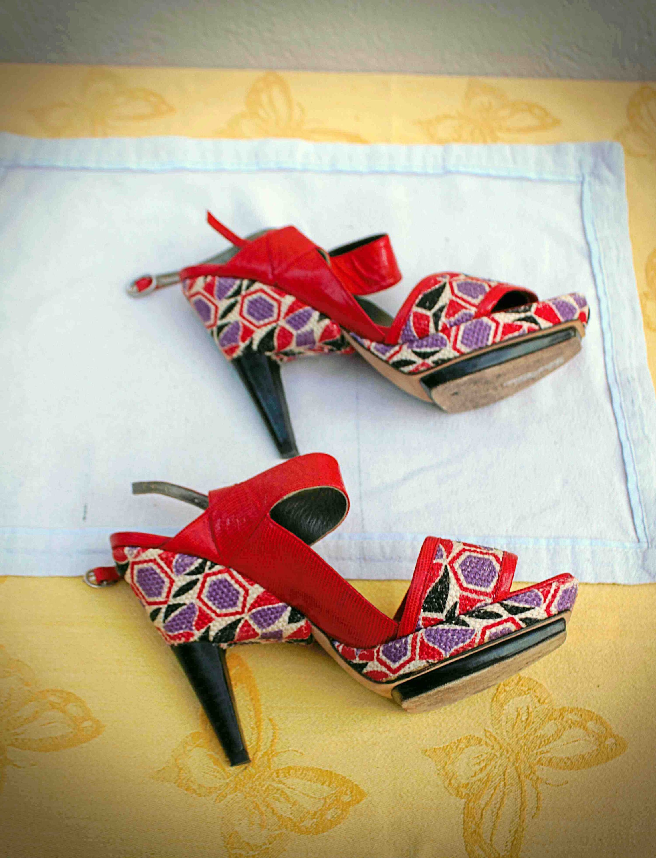 Vintage Pura Lopez Shoes Woven Tribal Motif on Jute leather - Etsy