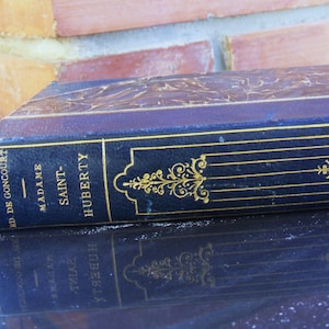 Antikes Buch in französischer Ausgabe von 1900 mit Dekor „Madame Saint-Huberty d'apres sa correspondance et de ses papiers de famille“, chabby chic