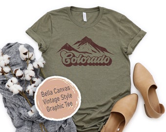 Colorado Mountain Shirt, Hiking Gift, Vintage Retro Shirt, Vintage Nature Shirt, Vintage Mountain Tee, Unisex Graphic Tee