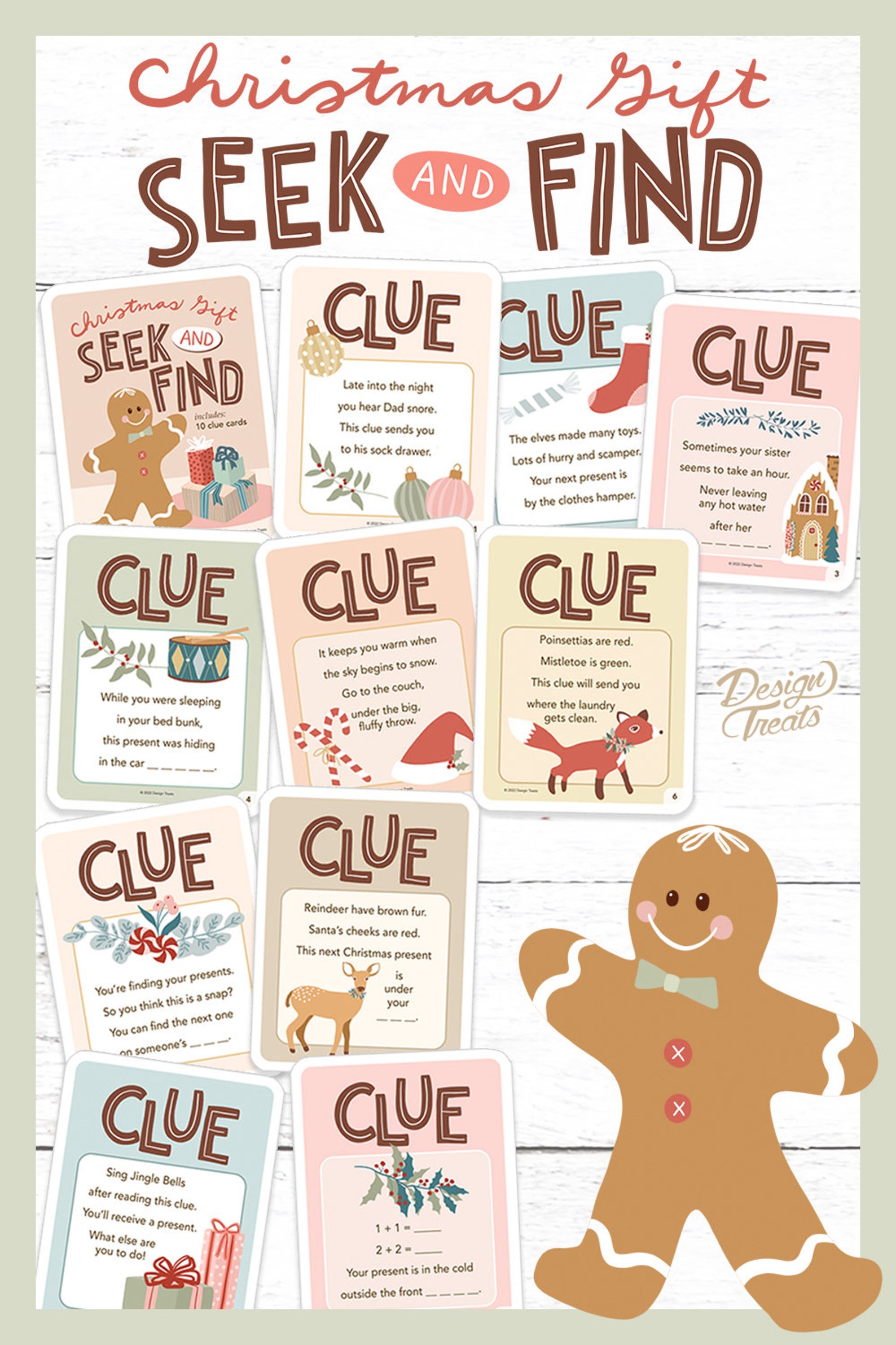 Christmas Gift Seek and Find Scavenger Hunt, Christmas Games, Christmas ...