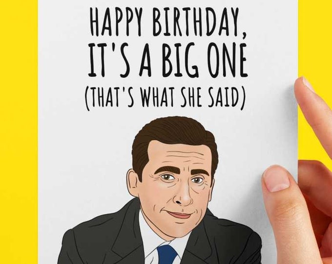 Michael Scott Birthday Greeting Card - Etsy