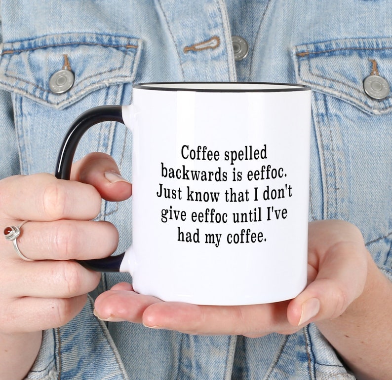 Download Coffee Spelled Backwards Mug | Etsy