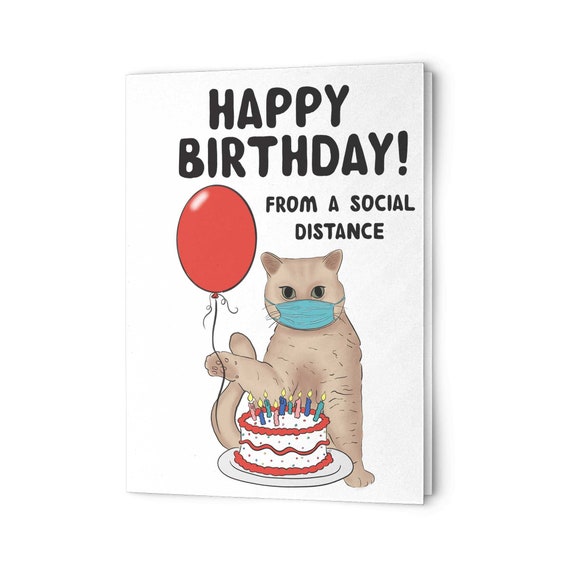 Joyeux Anniversaire A Partir Dune Carte De Chat A Distance Etsy France Joyeux Anniversaire A Partir Dune Carte De Chat A Distance Etsy France