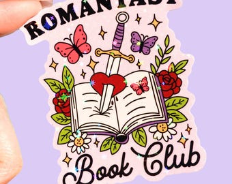 Romantasy Book Club Sticker – Holographic Fantasy Romance Bookish Vinyl Sticker