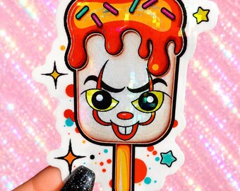Horror Popsicle Sticker, Creepy Cute Sticker, Horror Sticker, Halloween Sticker, Cute Horror Sticker, Waterproof Vinyl Sticker