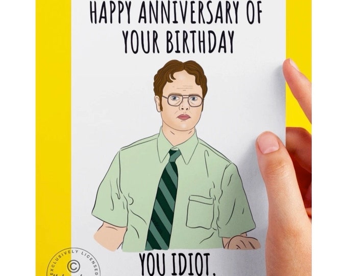 Dwight Schrute Birthday Card the Office Birthday Greeting Card - Etsy