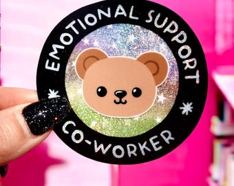Pegatina de apoyo emocional para compañeros de trabajo - Pegatina divertida para la oficina