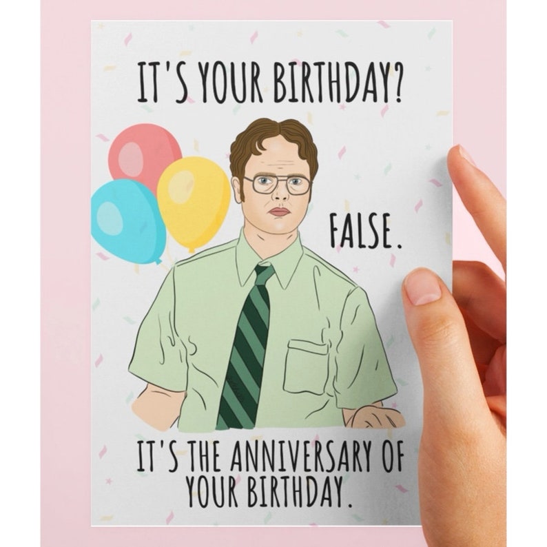Dwight Schrute Birthday Card the Office Birthday Greeting | Etsy