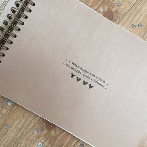 Handmade Personalised Memory Book/ Scrapbook/ Photo Album/ Guestbook/ Kraft Scrapbook/ Kraft Memory Book/ A4 Luxury image 7