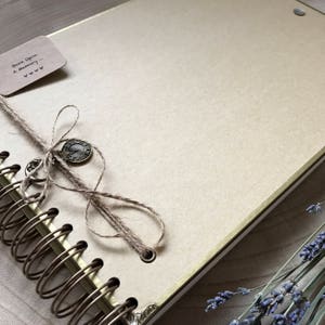 Handmade Personalised Memory Book/ Scrapbook/ Photo Album/ Guestbook/ Kraft Scrapbook/ Kraft Memory Book/ A4 Luxury image 1