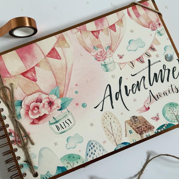 Handmade Personalised Adventure Memory Book/ Adventure Journal/ Adventure  Scrapbook/ Photo Album/ Guestbook/ A4/ Luxury 