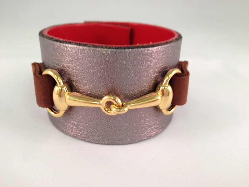 Equestrian Riding Style Horse Lover Vibe Horse Bit Cuff Cowtown Leather Cuff