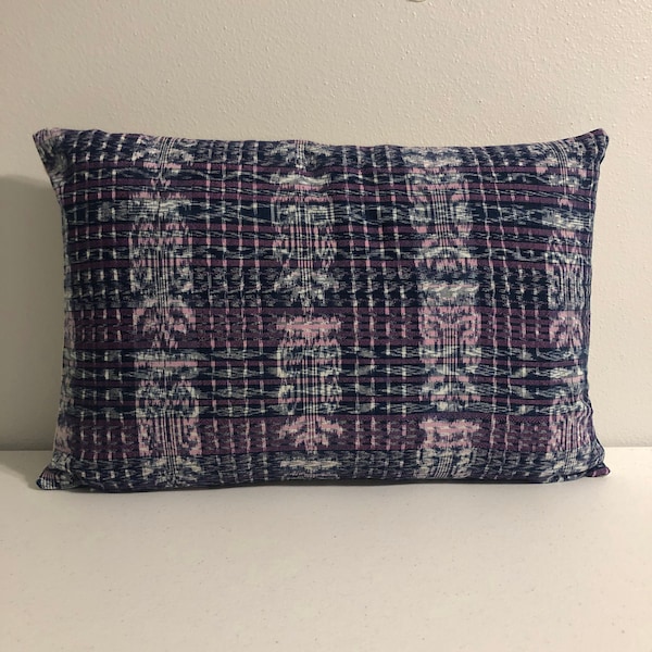 Blue and Pink Patterned Cotton Pillow Cover, 12x18 inches, 18x18 inches, 20x20 inches