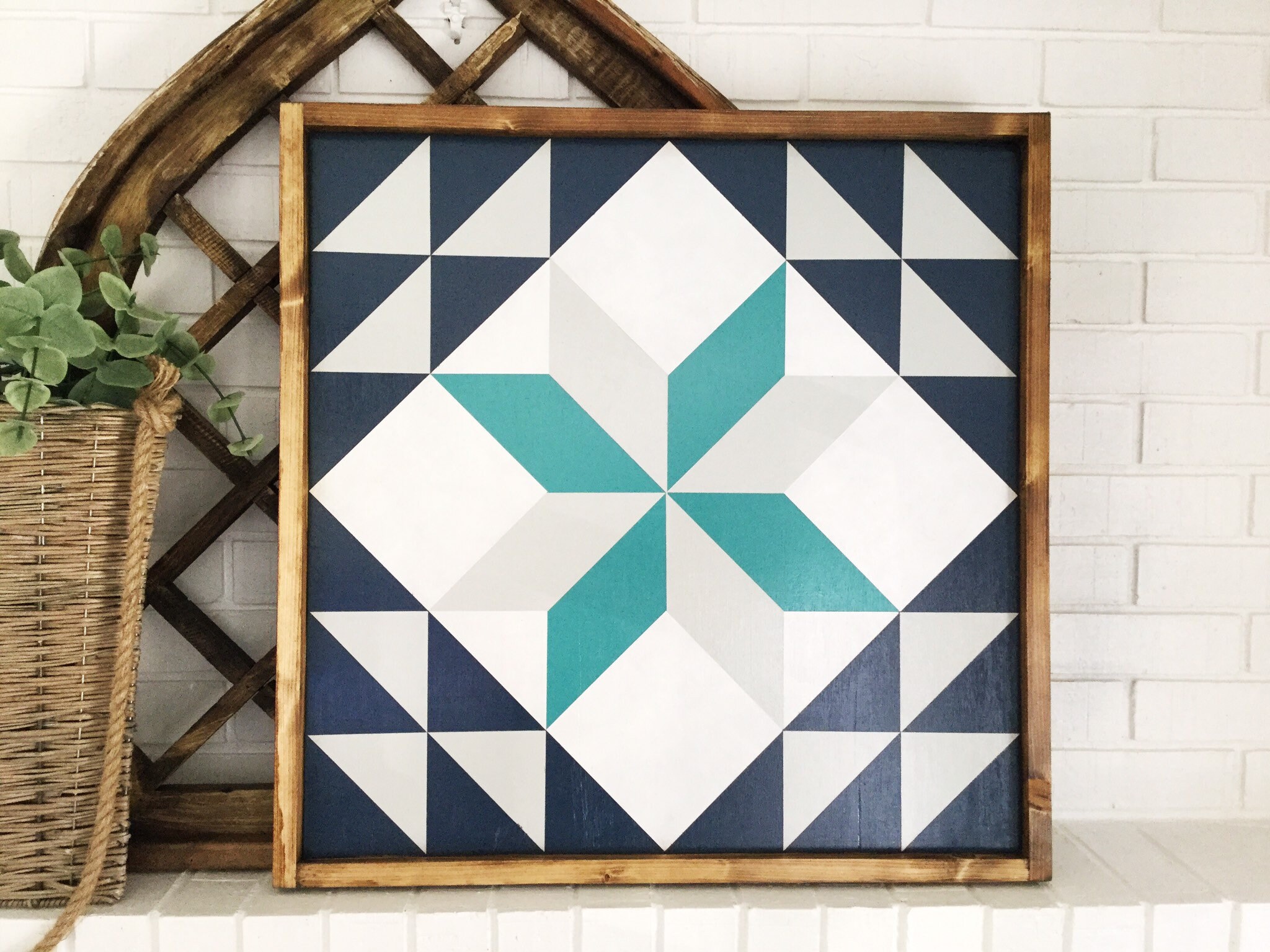 Barn Quilt Wood Barn Quilt Outdoor Barn Quilt Meadow Star Barn Etsy