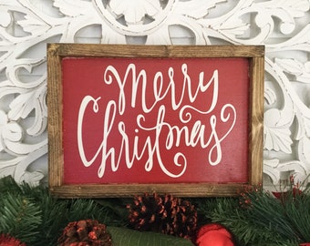 Merry Christmas Sign Rustic Christmas Sign Merry Christmas | Etsy