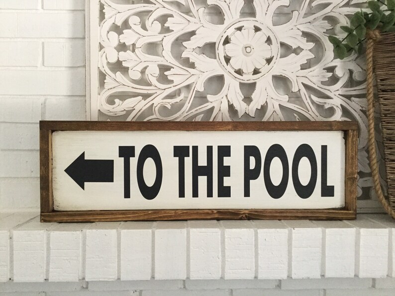 To the Pool Sign Pool Sign Pool Decor Wood Pool Sign Pool Etsy